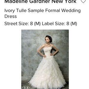 New, never worn tulle wedding dress